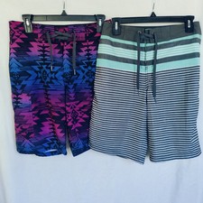 Mens 28 Swim Trunks Board Shorts Ocean Current Mossimo Purple Gray Teal NWOT