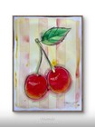 Original Yellow Cherries Painting By Alannah Dyer- Acrylic 9x12 in Kitchen Decor — photo 1