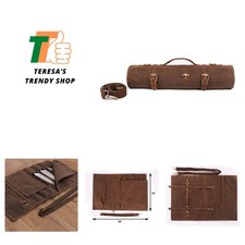 Large Chef  s Knife Roll Bag,Heavy Duty Waxed Canvas Knife Carrier,11 Pockets ...