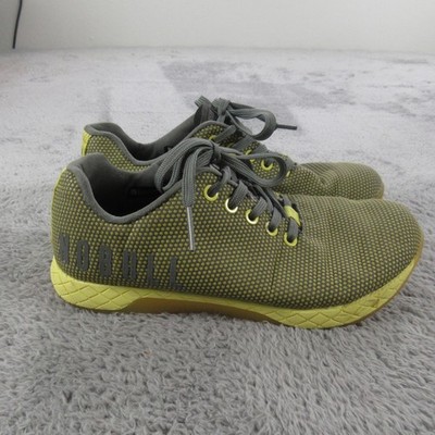 NOBULL Trainer Shoes Mens Size 5 Gray Yellow SuperFabric CrossFit Training Gym