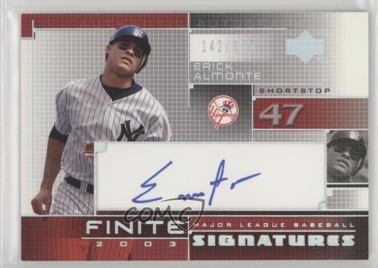2003 Upper Deck Finite Signatures 142/355 Erick Almonte #FS-EA Auto 0q3