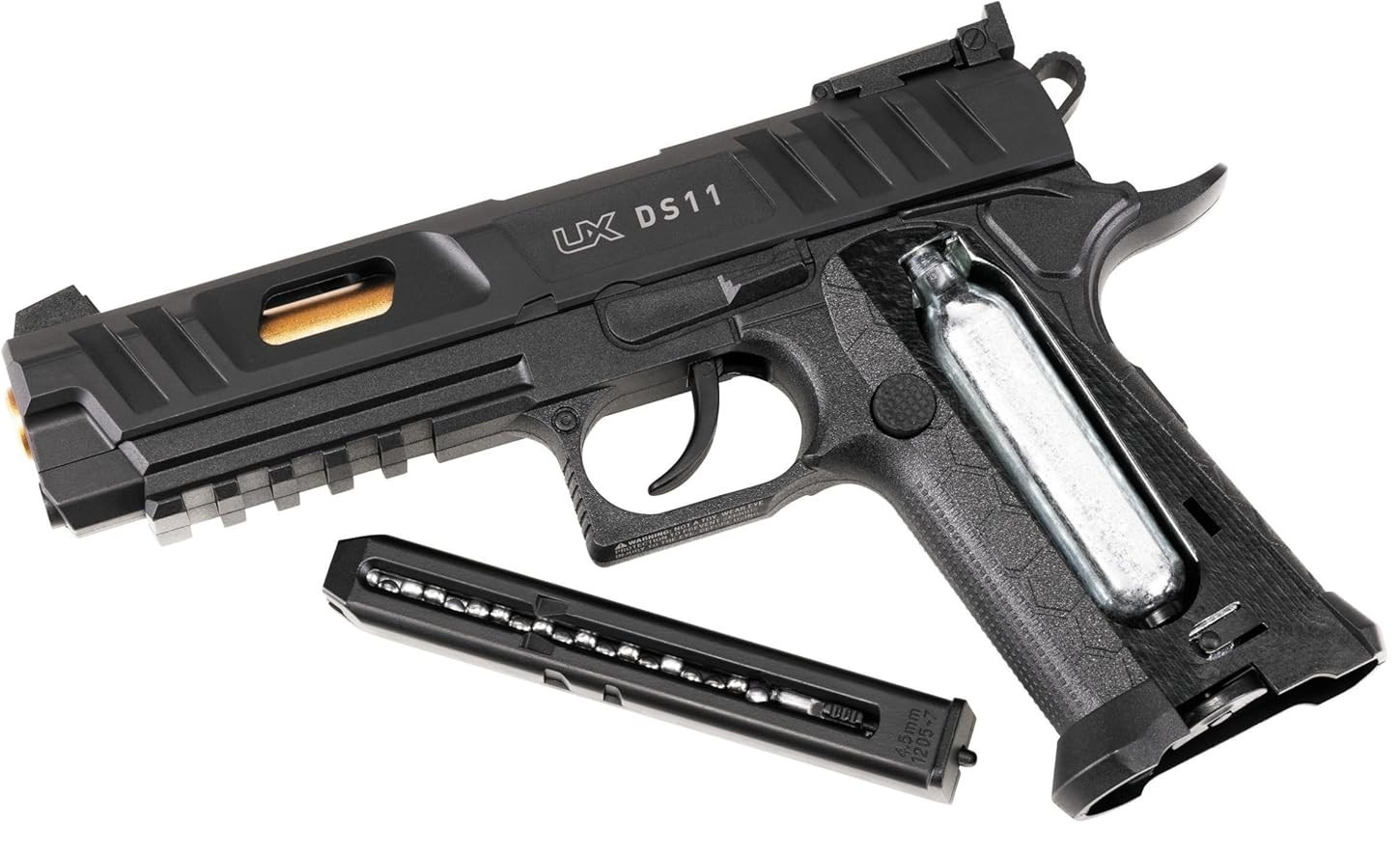 Umarex DS11 .177 Cal Air Gun 1911 CO2 BB Gun w/ BBs & CO2 Bundle (2252128)