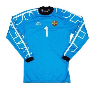 FC Barcelona Goalkeeper 1 Jersey 1997-98 Kappa Soccer Shirt Mens