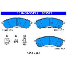 Satz Bremsbeläge Bremsklötze hinten für Ford Ranger TKE id76248