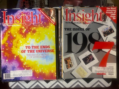 Lot Of 52 Vintage 1987 Washington Times Insight Weekly Magazine Entire 1987 Run