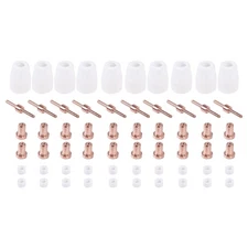 60pcs/set Ceramic + Red Copper Air Plasma Cutting Cutter Consumable Mat9387