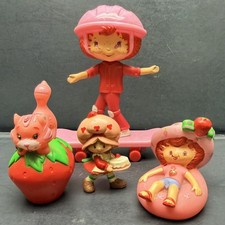 Set Of 4 Strawberry Shortcake  Custard Figure Toys Tcfc - McDonalds