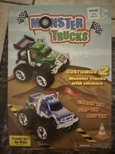 Creativity For Kids Monster Trucks Customize 2 Monster Trucks With Stickers New