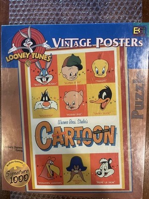 Warner Bros Vintage Poster 1026 Pc Looney Tunes Gang -- New & Sealed 