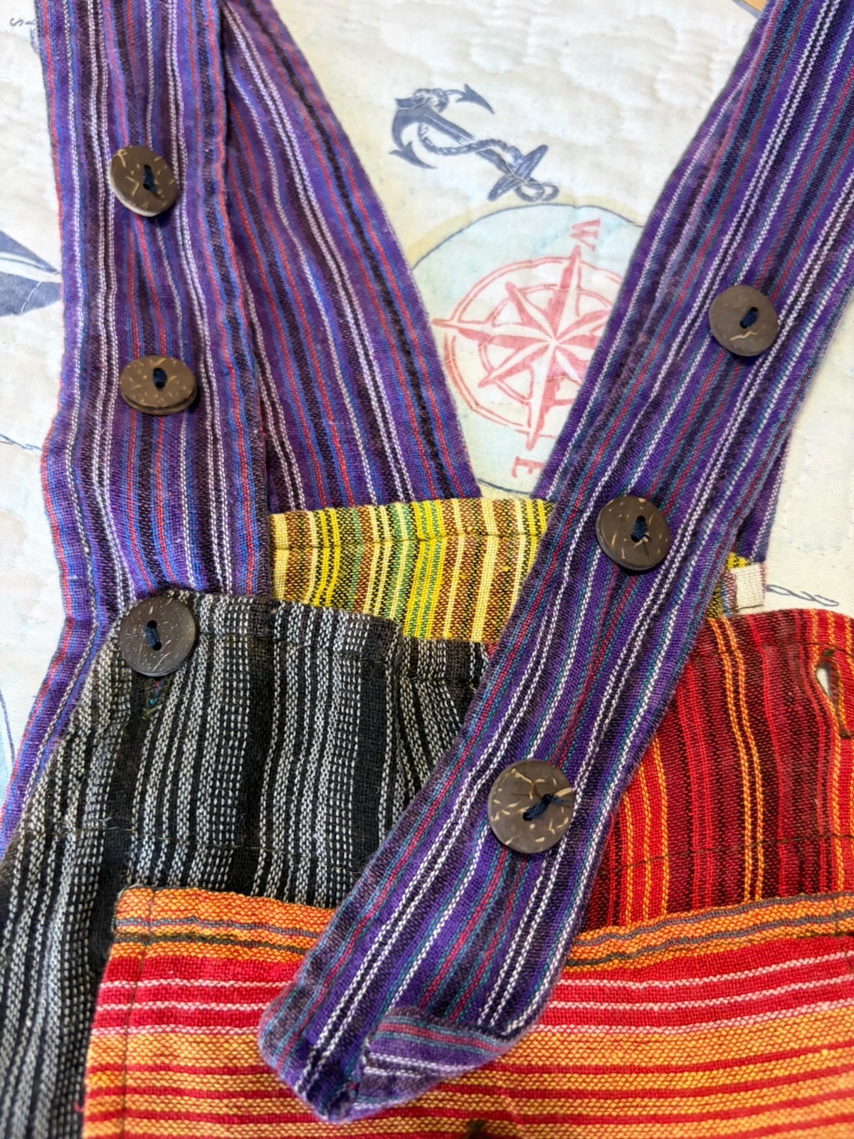 Rising International 100% Cotton Patchwork Overal… - image 4