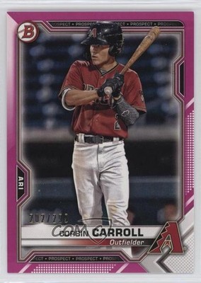 2021 Bowman Prospects Fuchsia Border 202/299 Corbin Carroll #BP-142 o7m