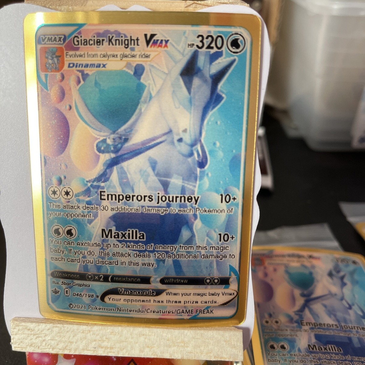 Giacier Knight VMax Hp22480 3d prism pokemon 🔥FAN ART 🔥Emperors