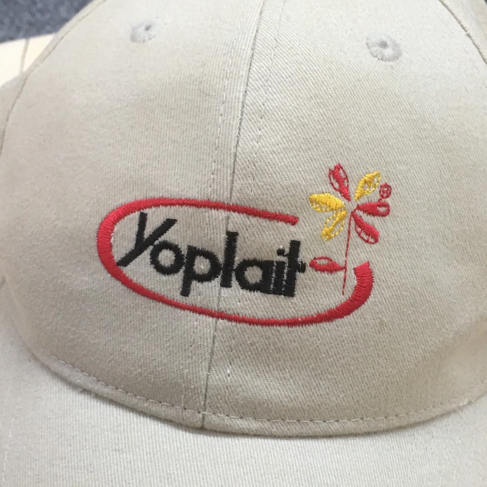 Yoplait Pacific Headwear Baseball Hat Mens Beige OS Adjustable Embroidered Logo - Image 3 of 4
