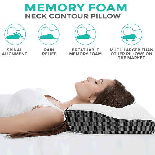 Contour Memory Foam Pillow Neck Back Support Orthopaedic Firm Head My Pillows - Picture 1 of 12