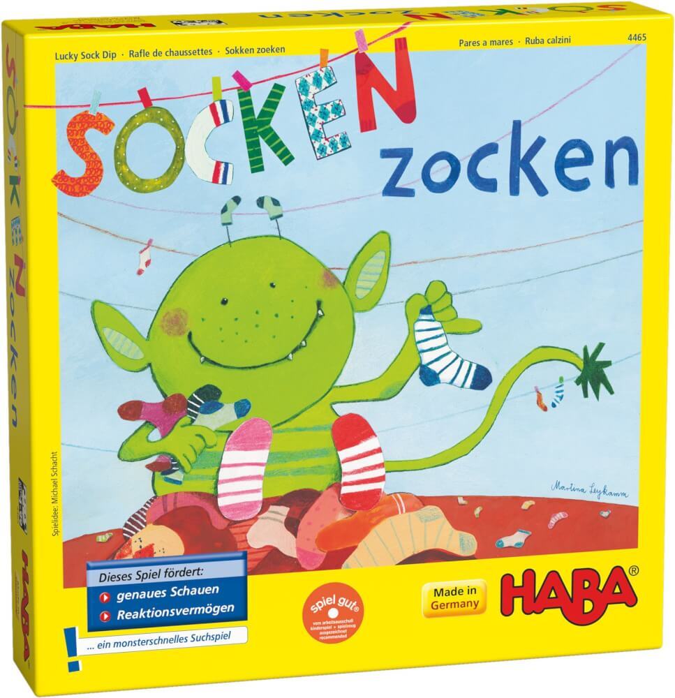 Haba - Socken Zocken, 2-6 Spieler, Ca. 10 Min, Ab 4 Jahren