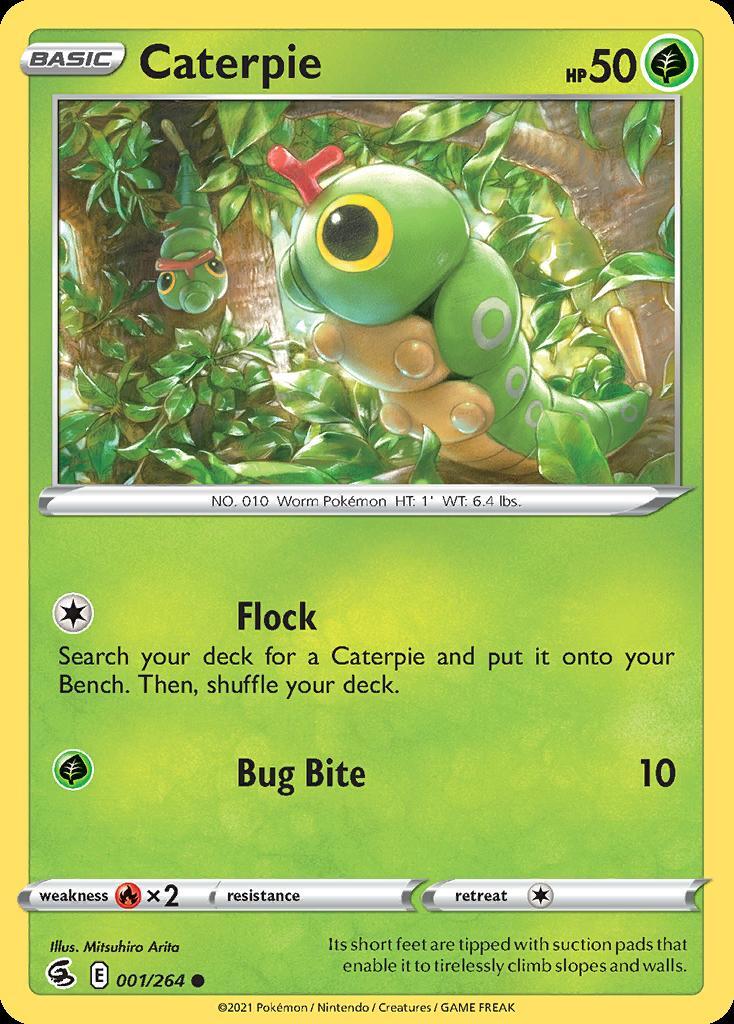 Pokemon Caterpie (1/296) Fusion Strike LP REVERSE HOLO