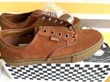 New Vans Chima Ferguson low top Suede Canvas Shoes Brown Men Sz 8