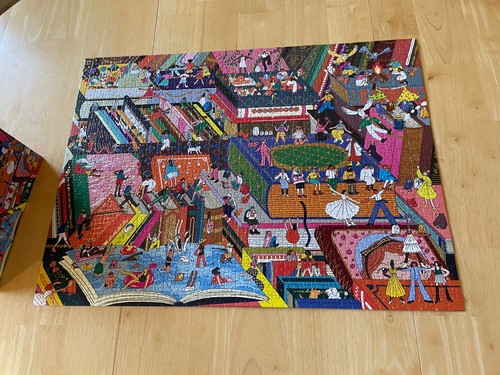 Galison Novel Neighborhood 1000 Piece Foil Puzzle – Colorful Book-Themed Jigsaw With Foil Details