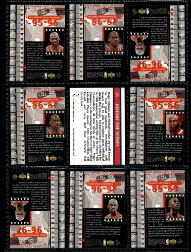 迈克尔·乔丹,NBA,9 张卡批量名人堂,免运费芝加哥公牛队 75 美分 A 卡 - 第 23 张/共 29 张