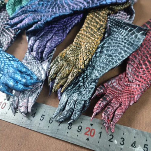 2PCS Real Alligator Crocodile Skin Paw Leather Hide Pelt DIY Craft Accessories - Picture 3 of 36