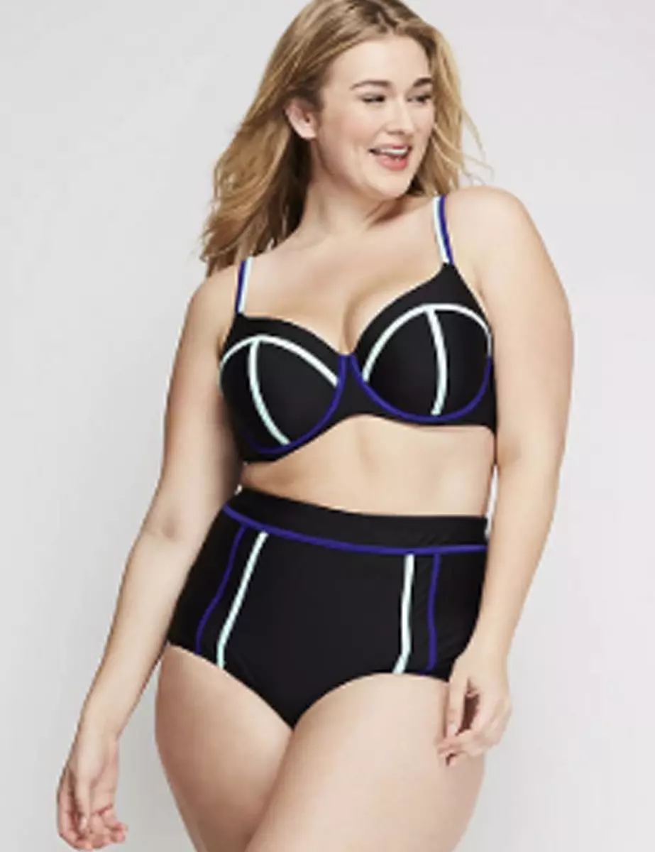 Lane Bryant contrast binding bikini Bottom Plus Sizes 26 28 New NWT