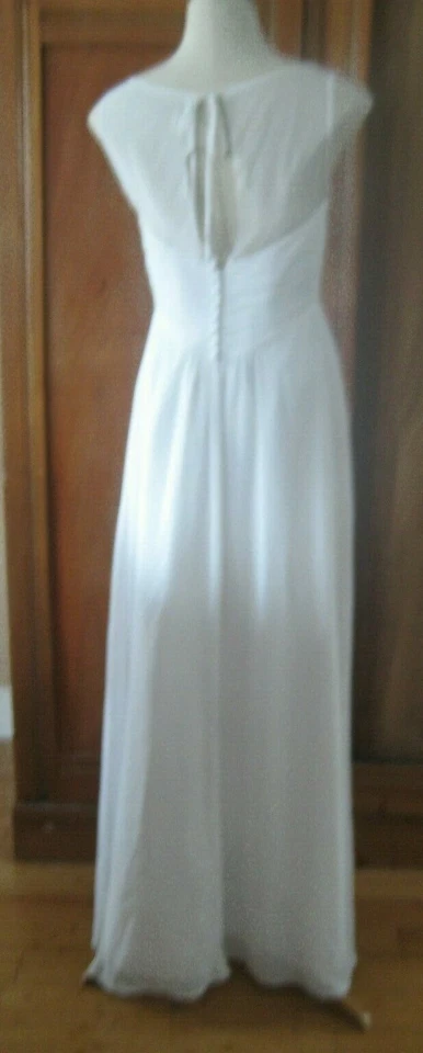 Alfred Angelo Bridal Wedding Formal Gown Women Sz 2 Long White Dress Sleeveless - Image 2 of 4
