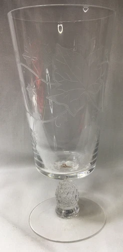 Heisey Plantation Ivy Etched Footed Ice Tea Tumblers