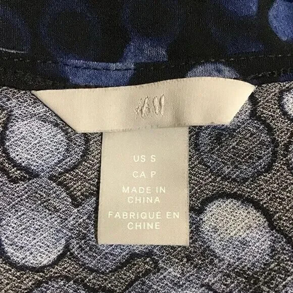 H&M Polka Dot Faux Wrap Flare Dress S thumbnail 6