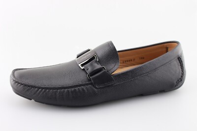 Salvatore Ferragamo Loafer Mens 10.5D Black Leather Buckle Slip In Driving Shoes Salvatore Ferragamo Peter Driving Loafers Black – Ask Me Wear main image 4