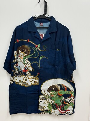 Japanese Ukiyoe Art T-Shirt Ogata Korin Wind God & Thunder God Vintage Style Tee