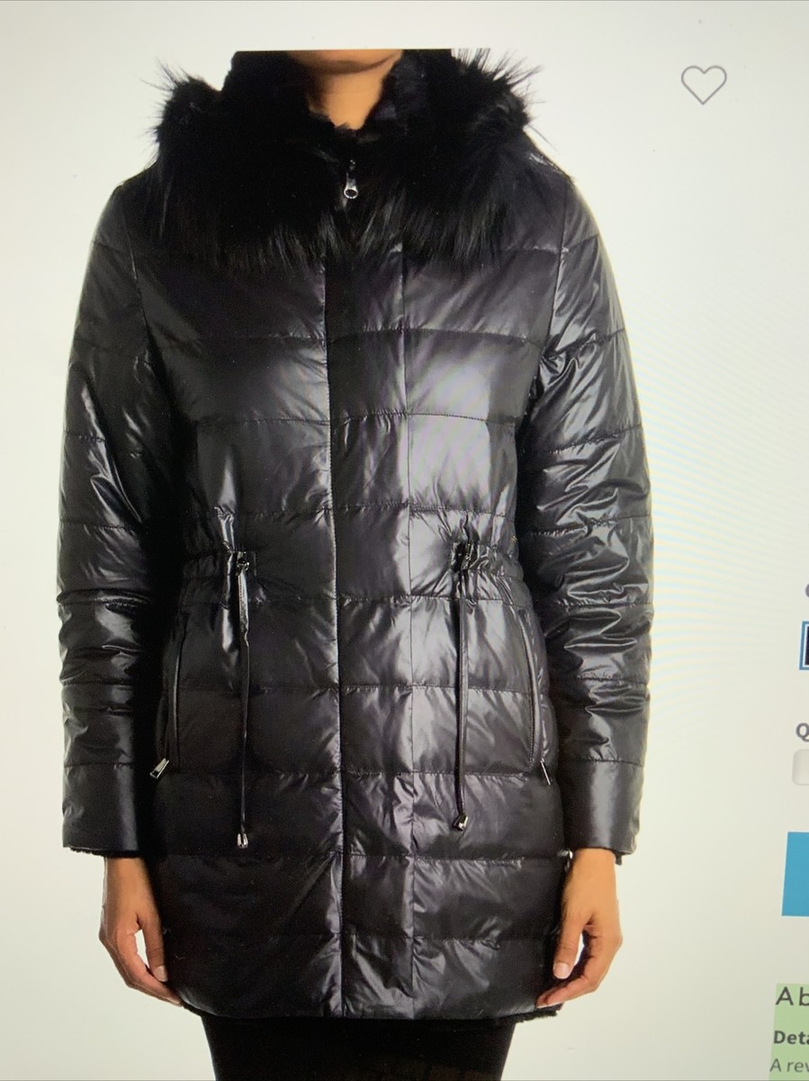 blue duck reversible fur coat