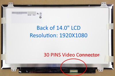 BOE NT140FHM-N41 V8.0 LED LCD Screen Display eDP FHD 1920X1080P Replacement 14''