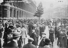War Crowd Downing and Whitehall Street London England 8x10 World War I WW1 Photo