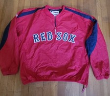 Majestic Authentic Boston Red Sox Half Zip Pullover Windbreaker Jacket Mens M