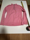 Vineyard Vines Women's Pink Quarter Zip Spellout Pullover Sweatshirt Size Small