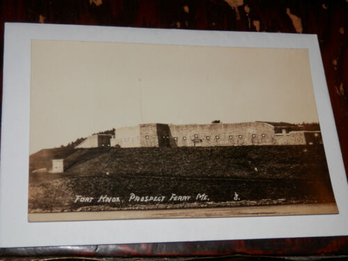 FORT KNOX - PROSPECT FERRY ME - OLD REAL-PHOTO POSTCARD - WALDO COUNTY