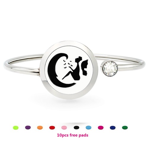 25mm  Rotatable Perfume Bangle Bracelet  Diffuser Essential Aromatherapy Locket - Picture 40 of 209