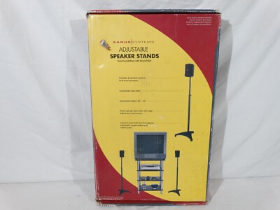 Sanus EFSat/b Adjustable Stands For Satellite Speakers Pair (Black) Open Box