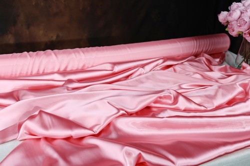 Blush Rose Satin Charmeuse Fabric By The Yard 205 - Picture 4 of 15