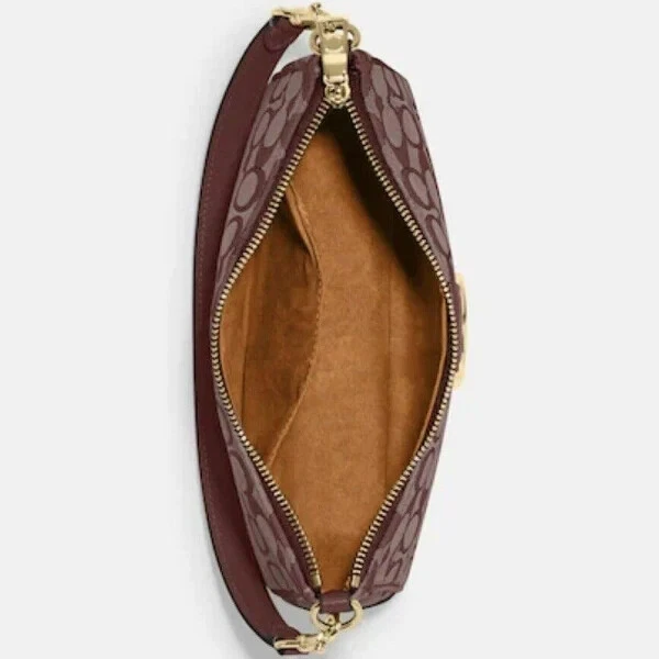 Autentica baguette Coach Lonnie in jacquard firmato