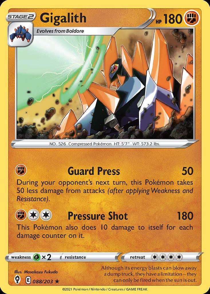 Pokemon Gigalith (88/236) Evolving Skies LP