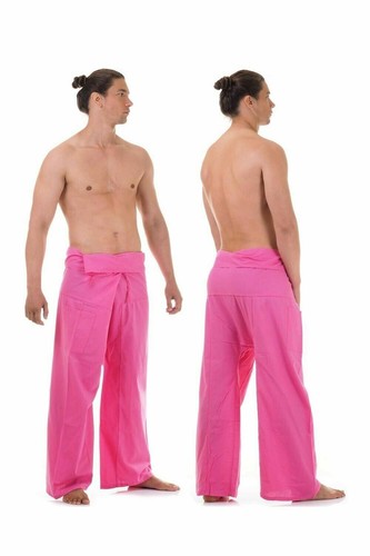 Thai YOGA Fisherman Trousers Workout Baggy Pants Hippie Boho Men & Women Unisex - Picture 4 of 35