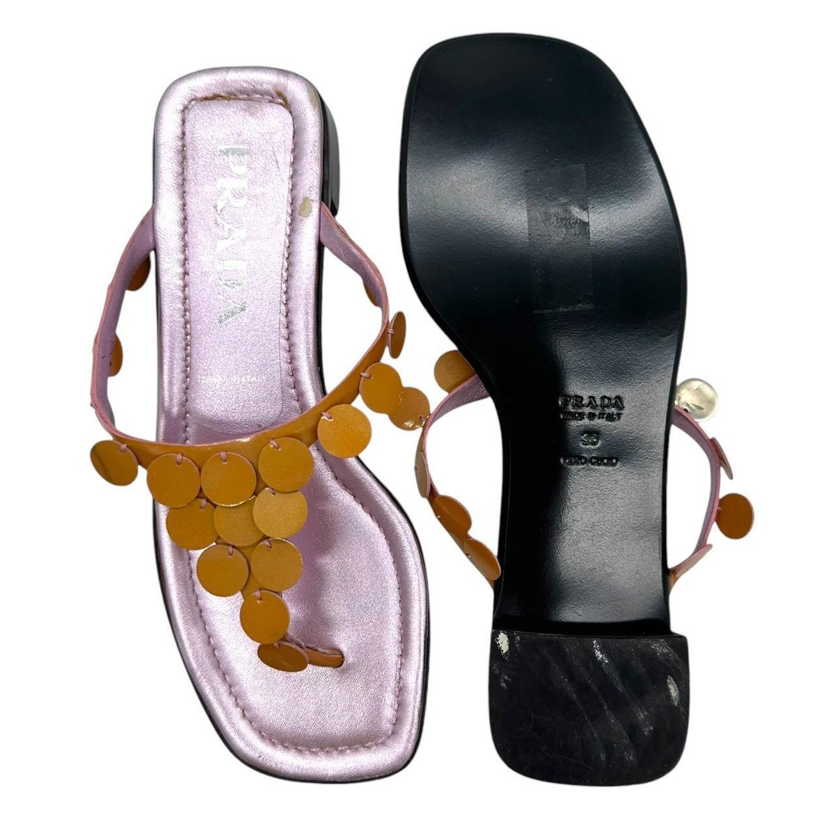 PRADA　ミュール　ビーズ Prada Sequin Embellished Flip Flops | eBay
