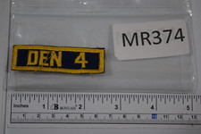 Cub Scout BSA Den 4 Number Uniform Shirt Sleeve Patch Blue Gold MR374