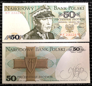 Poland 50 Zlotych 1988 Banknote World Paper Money UNC