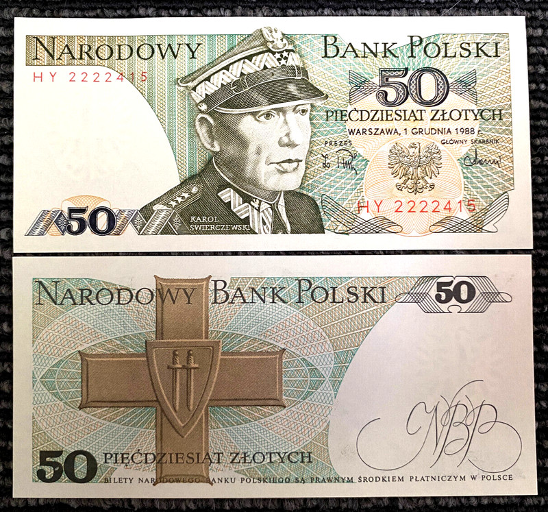 Poland 50 Zlotych 1988 Banknote World Paper Money UNC