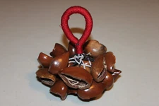 African Togus Seed Shaker Percussion Instrument with Red Handle