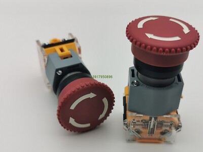 1 pcs  Siemens  APT LA39-B2-11Z/R red scram button switch 1 open 1 close
