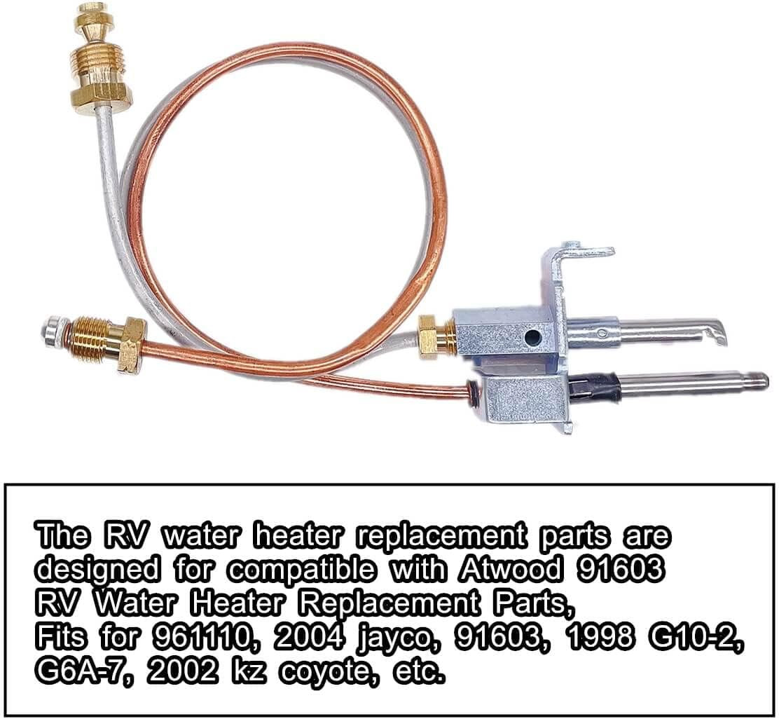 Atwood 91603 RV Water Heater Pilot Assembly & Thermocouple Kit