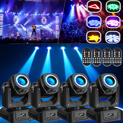 4X 120W LED Moving Head DMX Bühnenlicht Disco Spotlight 8Gobos 8Farben Spotlight
